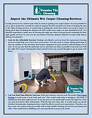 Expect the Ultimate Wet Carpet Cleaning Services