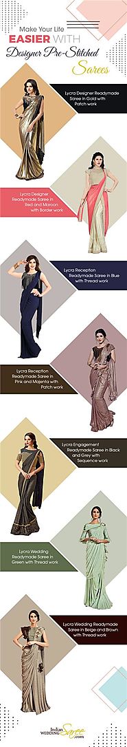 Buy Top 7 Designer Pre-Stitched Sarees Online