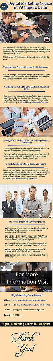 Digital Marketing Course In Pitampura Delhi Infographic Template
