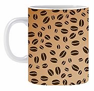 Coffee Mug, Coffee Beans Ceramic Printed Novelty Mug, Great Gift for all Occasions