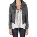 Hailey Jeans Co Juniors Faux Leather Hooded Bomber Jacket