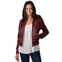 Brinley Co Women's Faux Leather Hooded Jacket