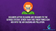 Cleaners after cleaning are drained to the sewage system.