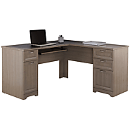 Realspace Outlet Magellan Collection L-shaped Desk, Gray