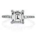 Bling Jewelry Great Gatsby Inspired 925 Sterling Deco Asscher Cut CZ Ring 2.9ct