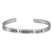 Love Conquers All Cuff - SBR501-T34-SSPLWG