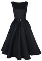 Lindy Bop Vintage 50S Audrey Hepburn Style Swing Party Rockabilly Evening Dress Black Medium