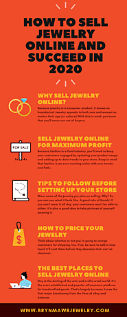 How To Sell Jewelry Online And Succeed In 2020