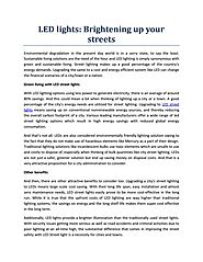LED lights: Brightening up your streets by Lighting Phillips - Issuu