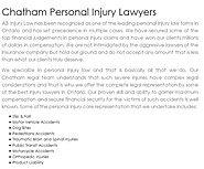 Best Chatham Personal Injury Lawyer - AB Personal Injury Lawyer (800) 394-3971