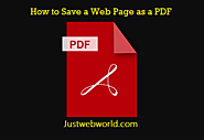 How to Save a Webpage as a PDF - Convert Web Page to PDF 2019