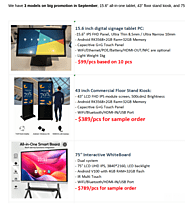 Tablet, 42" Kiosk, 75" Whiteboard Deals