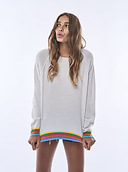 Stripe Hem Sweat | Jumper1234