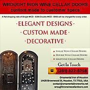 Wrought Iron Wine Cellar Doors Houston,Texas . Custom Wine Cellar Doors Houston,TX