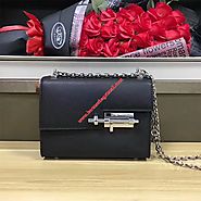 Hermes Verrou Chaine Mini Bag Goatskin Palladium Hardware In Black
