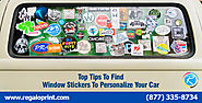 Top Tips to Find Window Stickers to Personalize Your Car – Stickers Printing