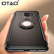 OTAO Shockproof Armor Phone Case For Samsung S9 S8 Plus S7 Edge J3 J5 J7 2017 J4 Cases Note 9 8 Magnetic Car Ring Hol...