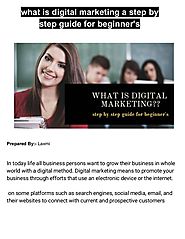 What is digital marketing step by step guide for beginner's