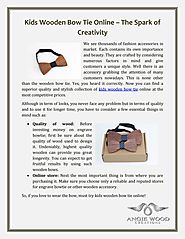 Kids Wooden Bow Tie Online – The Spark of Creativity by Angie Wood Creations