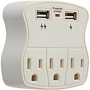 3-Outlet Surge Protector with 2 USB Ports – ADX-Computing