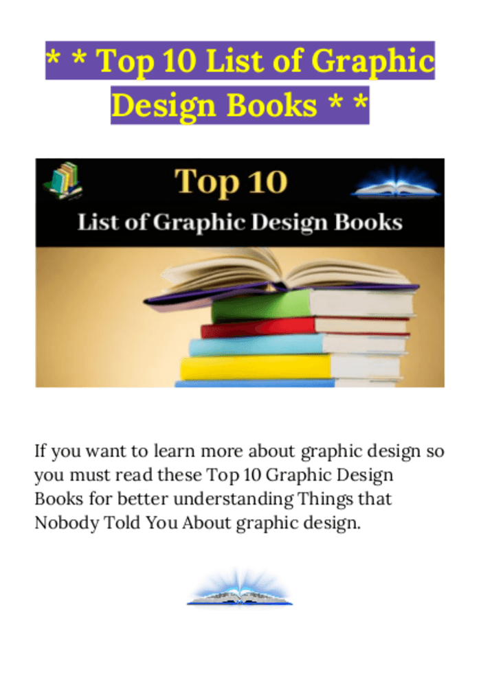 Top 10 List of Graphic Design Books A Listly List