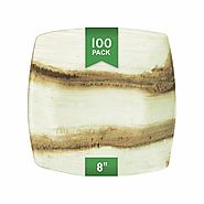 Amazon.com: Scrafts Disposable Plates Pack of 100pcs (8 inches): Kitchen & Dining