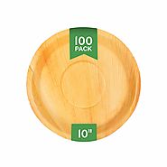 Amazon.com: Scrafts Disposable Plates 10' Round Pack of 100pcs: Kitchen & Dining