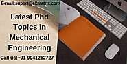 latest phd topics in mechanical engineering