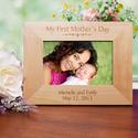 Personalized My First Mothers Day Wood Picture Frame