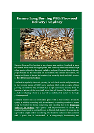 Ensure Long Burning With Firewood Delivery In Sydney