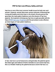 PRP for Hair Loss Efficacy, Safety, and Cost by Marmm Klinik - Issuu