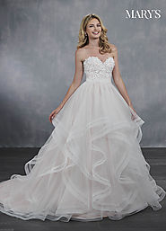 Bridal Wedding Dresses | Style - MB3069 in Ivory/Ballerina Pink, Ivory, or White Color