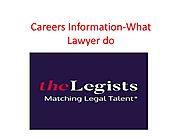 Careers Information-What Lawyer do