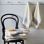 Flax Line Cotton Japanese Bath Towels