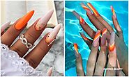22 Orange Nail Designs to Capture All The Attention - Inspired Beauty