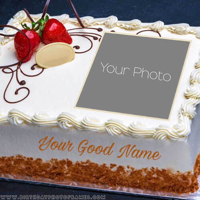 Cinderella Birthday Cake with Double Photo Edit - Couple Photo Frames