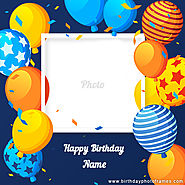Birthday card with name and photo