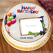 Beautiful Kids happy Birthday Cake Wishes with Name and Photo