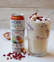 Mango Pomegranate Ice Cream Float Recipes | Hydra Coco