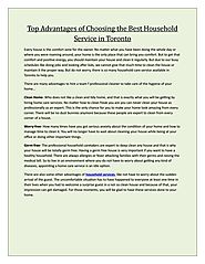 Top Advantages of Choosing the Best Household Service in Toronto by Paul Tibayan - Issuu