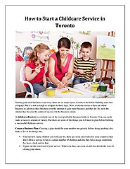 How to Start a Childcare Service in Toronto