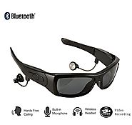 JOYCAM Bluetooth Sunglasses with 720P Camera Video Recording Polarized UV400 Glasses with Detachable Speakers