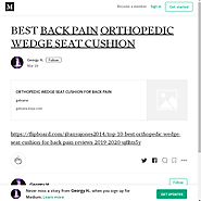 weblinks · Orthopedic wedge seat cushion best for back pain · Posts