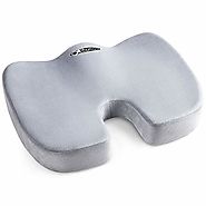 Aylio Coccyx Orthopedic Comfort Foam Seat Cushion for Lower Back, Tailbone and Sciatica Pain Relief