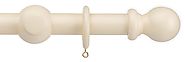 Shop Now! Universal 35mm Ball Wood Pole Set Cream at an Affordable Price