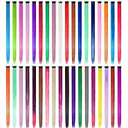 EuTengHao 36 Packs Colored Clip in Hair Extensions 22'' Colorful Straight Hair Extensions Clip in for Women and Kids ...