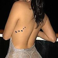 Bird Cute back tattoos forwomen