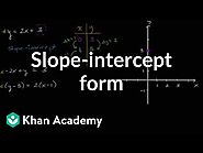 Watch: Slope-Intercept Form