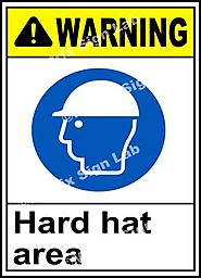 Warning Hard Hat Area Sign and Images in India with Online Shopping Website.