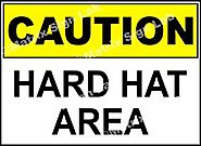Caution Hard Hat Area Sign and Images in India with Online Shopping Website.